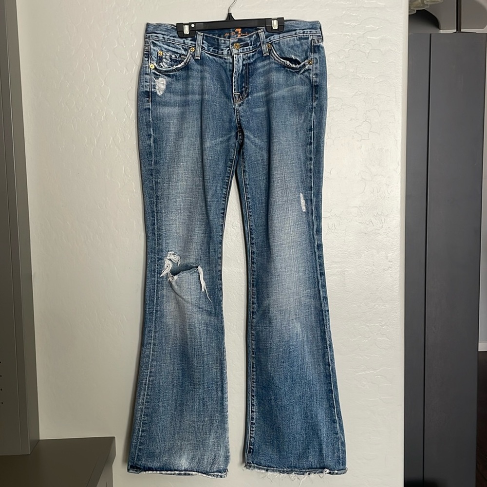 7 for all Mankind low rise flare jeans